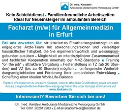 Gesucht: Facharzt für Allgemeinmedizin bzw. hausärztliche Tätigkeiten in Erfurt