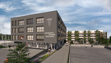 Neues Gesundheitszentrum Mühlacker - Haupteingang