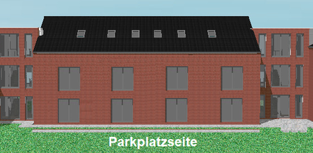 Mittelgebäude Parkplatzseite